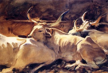 休息する牛 ジョン・シンガー・サージェント Oil Paintings
